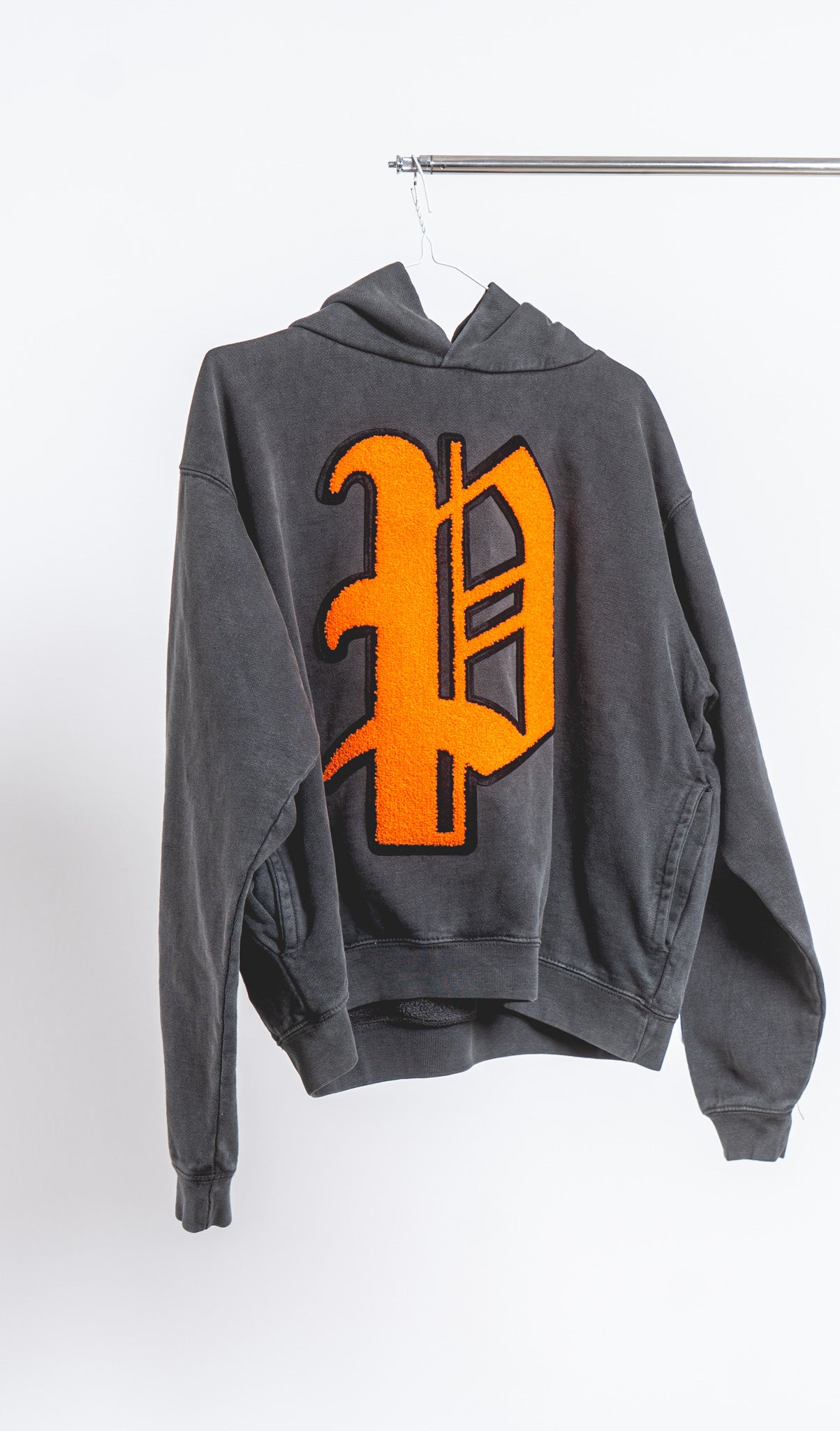 PREMIUM GOTHIC P CHENILLE HOODIE (GREY)