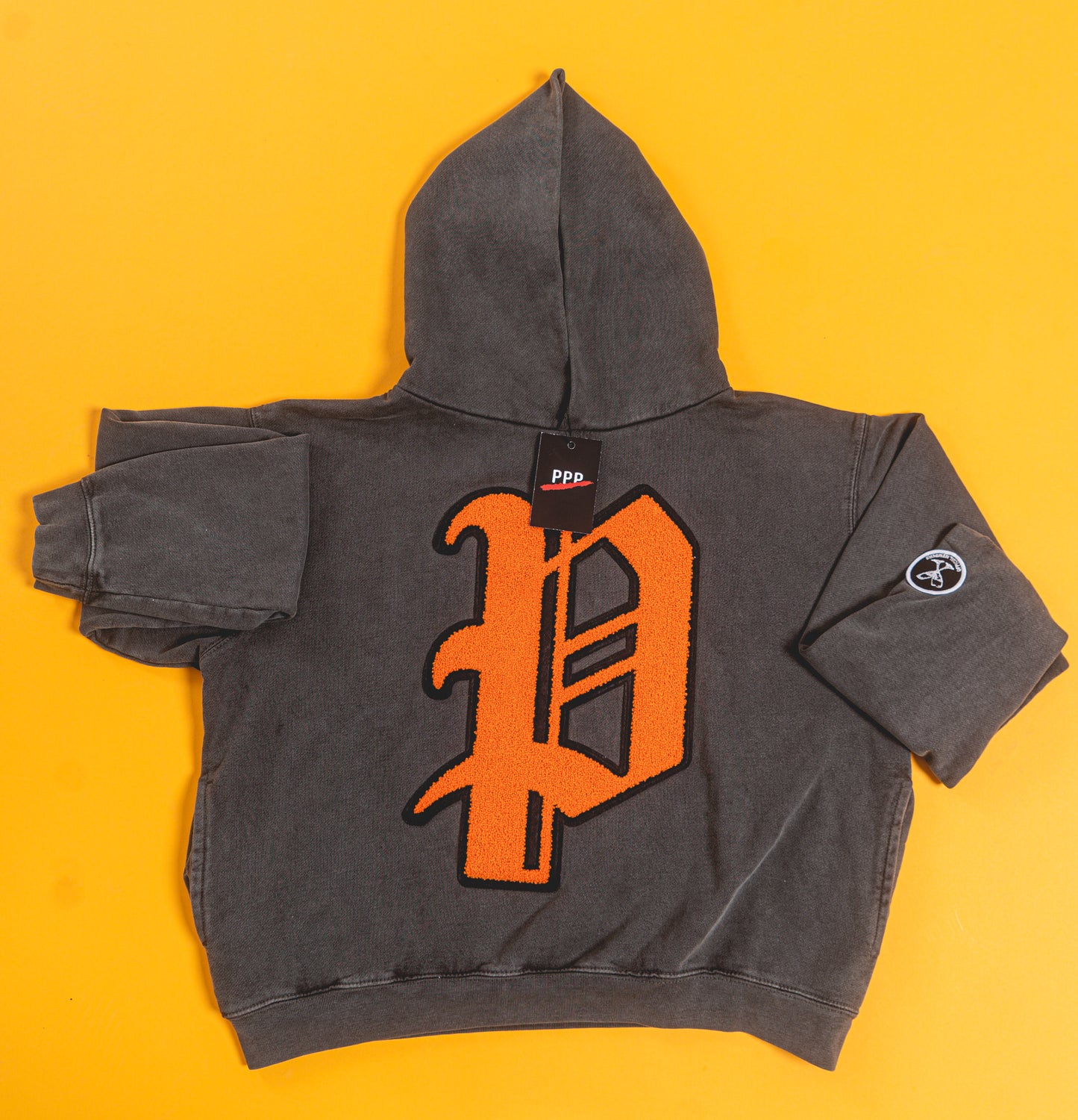 PREMIUM GOTHIC P CHENILLE HOODIE (GREY)