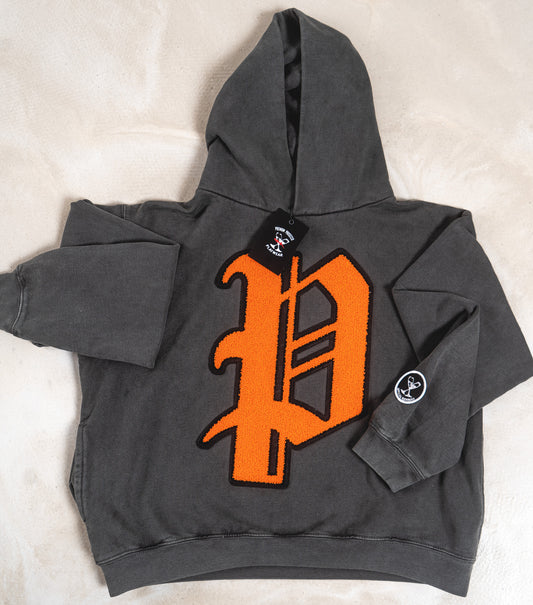 PREMIUM GOTHIC P CHENILLE HOODIE (GREY)