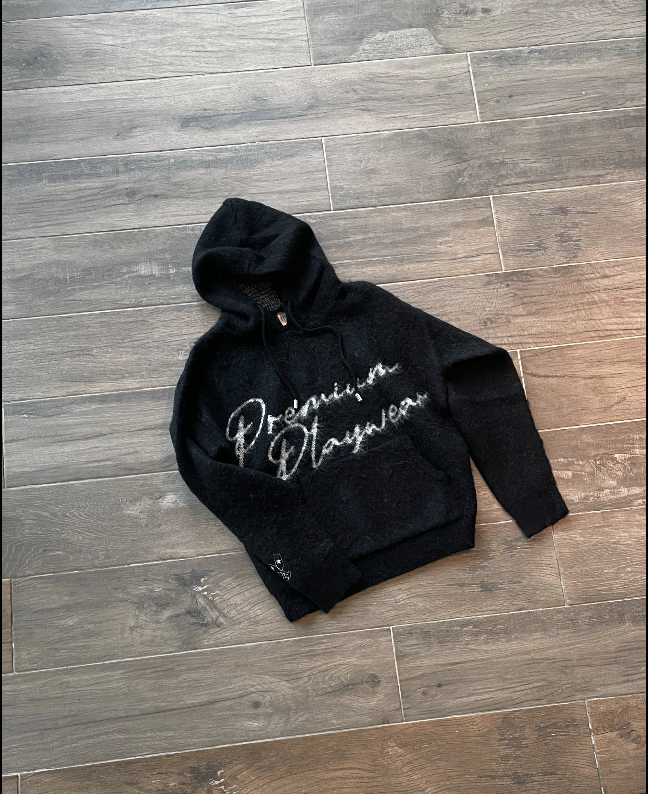 PREMIUM MOHAIR HOODIE (BLACK)